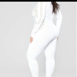 White Bandeau Jump Suit